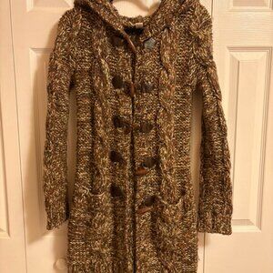 Akualani Knit Boho Hooded Sweater (small-medium)